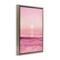 Stupell Industries Peachy Pink Sunset Framed Floater Canvas Wall Art Design by Nataly White